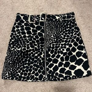 Topshop Animal Print Skirt